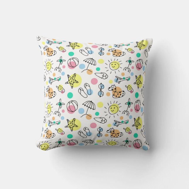 Cojín Decorativo Doodle infantil muy lindo (Anverso)