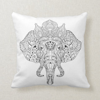 Cojín Decorativo Doodle inspirado cabeza del elefante