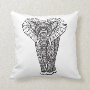 Cojín Decorativo Doodle modelado fantasía del elefante
