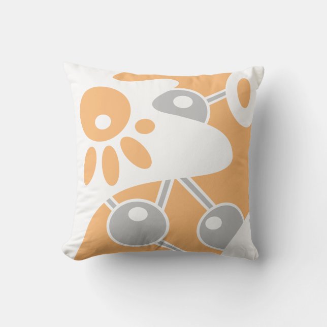 Cojín Decorativo Doodle moderno gris gris 1 (Anverso)