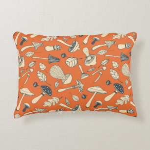 Cojín Decorativo Doodle Mushroom Vintage Seamless Wallpaper