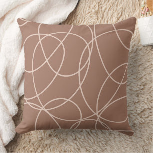 Cojín Decorativo Doodles dibujados a mano de Mocha Mousse (1)