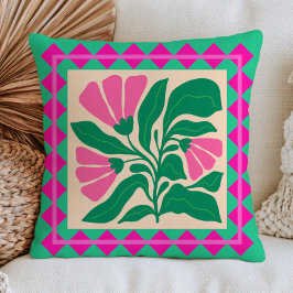 Cojín Decorativo Dopamina Estética Inspirada en Matisse BOHO Floral