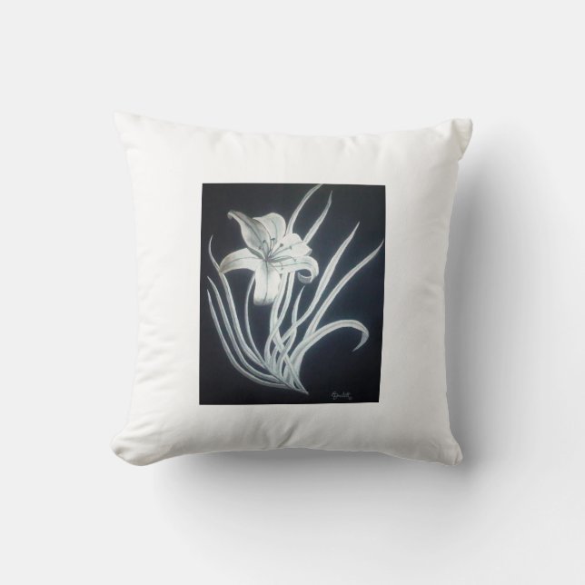 Cojín Decorativo Dorado del lirio (Anverso)