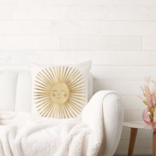 Cojín Decorativo Dorado Sun Happy Sunshine