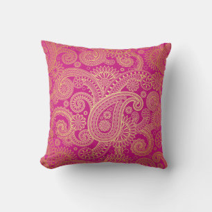 Cojín Decorativo Dorado Swirls American Mojo Pillow
