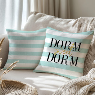 Cojín Decorativo Dorm Dulce Dorm Franja Verde Azul Decoración Unive