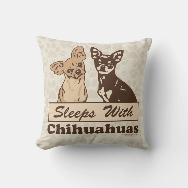 Cojín Decorativo Dormir Con Chihuahuas (Anverso)
