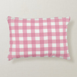 Cojín Decorativo Dormitorio con manto de búfalo de Gingham blanco r
