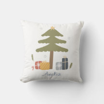 Dormitorio de árbol de Navidad nórdico personaliza