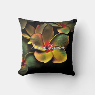 Cojín Decorativo Dormitorio floral negro y amarillo bueno