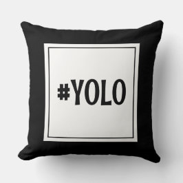 Cojín Decorativo Dormitorio moderno en blanco y negro con hashtag