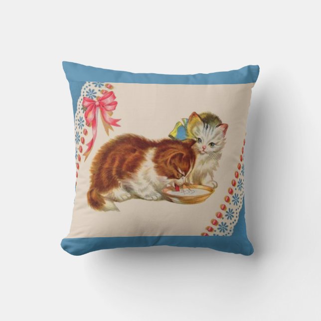 Cojín Decorativo dos adorables gatitos impresos (Anverso)