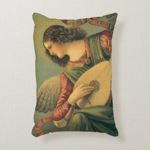 Cojín Decorativo Dos ángeles vintage del Renacimiento de Melozzo da