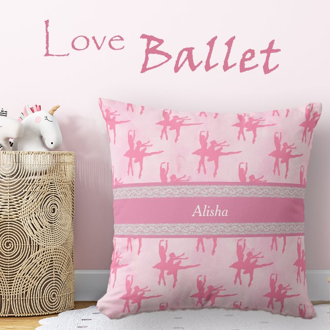 Cojín Decorativo Dos Ballerinas Rosa Personalizadas (Subido por el creador)