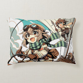 Cojín Decorativo Dos chicas navegan en barco