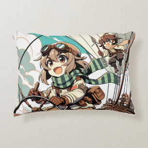 Cojín Decorativo Dos chicas navegan en barco