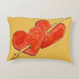 Cojín Decorativo Dos corazones - flecha 2011