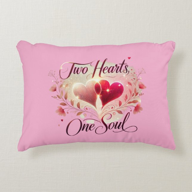 Cojín Decorativo Dos Corazones Una Alma (Anverso)