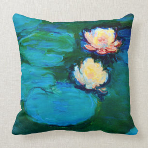 Cojín Decorativo Dos flores de Lily del Agua Claude Monet Bella Art