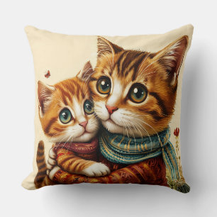 Cojín Decorativo Dos gatos adorables abrazándose