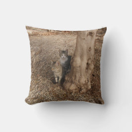 COJÍN DECORATIVO DOS GATOS DULCES EN UN ARTE DE IMÁGENES ORIGINALES