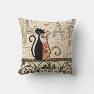 Cojín Decorativo Dos gatos en amor
