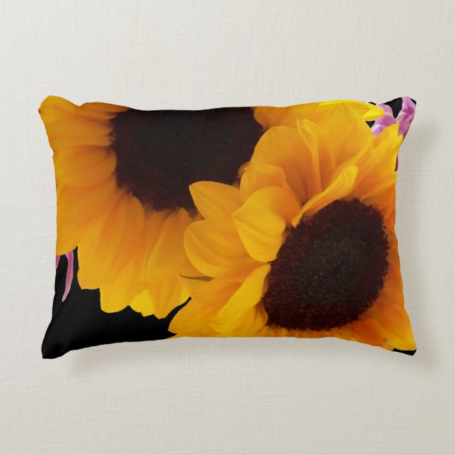 Cojín Decorativo Dos girasoles amarillos (Anverso)