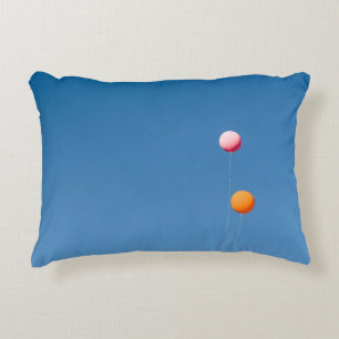 Cojín Decorativo Dos globos naranja y rosa