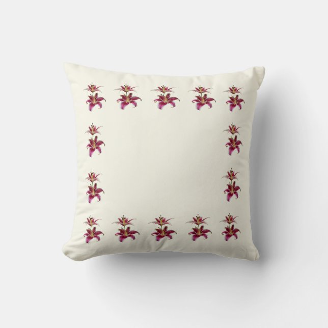 Cojín Decorativo Dos Lirios Stargazer (Anverso)