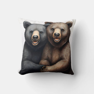 Cojín Decorativo Dos osos cogidos de la mano y mejillas para la mej