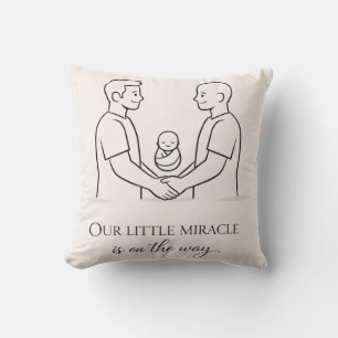 Cojín Decorativo Dos padres esperando un bebé - Celebrando LGBTQ