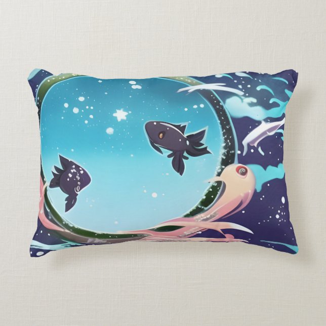 Cojín Decorativo Dos peces (Anverso)