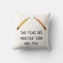 Cojín Decorativo Dos plumas son más poderosas que una pluma
