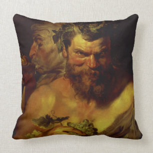 Cojín Decorativo Dos sátiros (aceite en el panel)