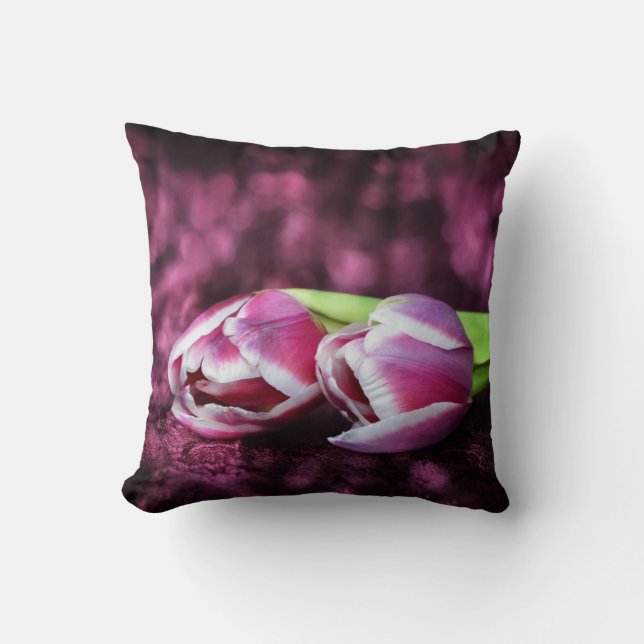 Cojín Decorativo Dos tulipanes (Anverso)