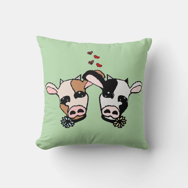 Cojín Decorativo Dos vacas Moo (Anverso)