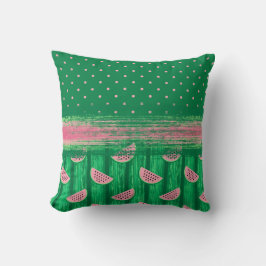 Cojín Decorativo Dot de polka verde rosa