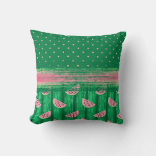 Cojín Decorativo Dot de polka verde rosa