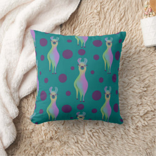 Cojín Decorativo Dotty Llama en Verde azulado