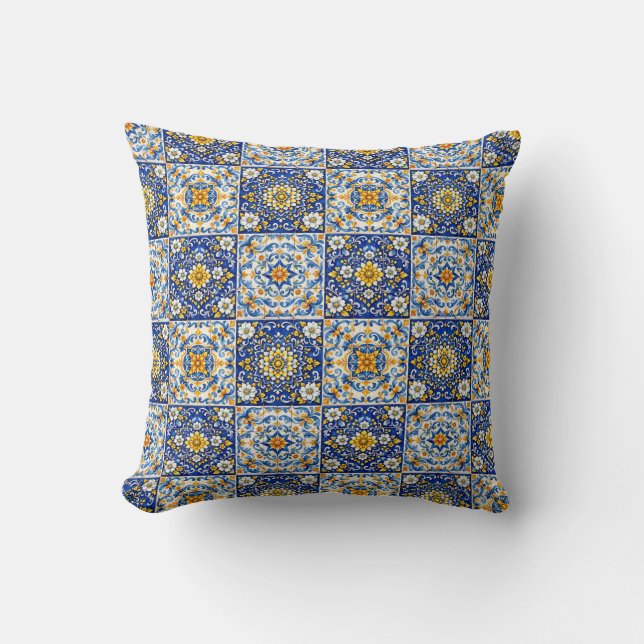 Cojín Decorativo Double‑Sided Azulejo Cozy Pillow (Anverso)