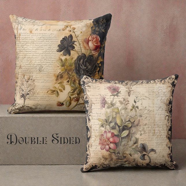 Cojín Decorativo Double Sided Victorian Black & Beige (Subido por el creador)