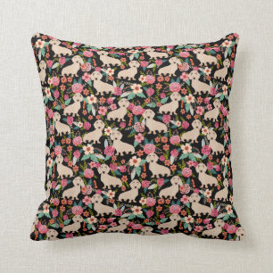 Cojín Decorativo Doxie poner crema floral - floral poner crema