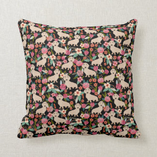 Cojín Decorativo Doxie poner crema floral - floral poner crema