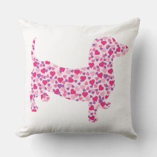 Cojín Decorativo Doxies del corazón rosado