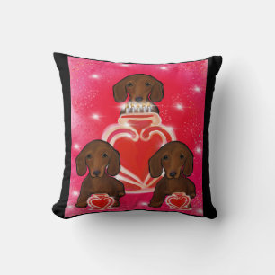 Cojín Decorativo Doxies rojos