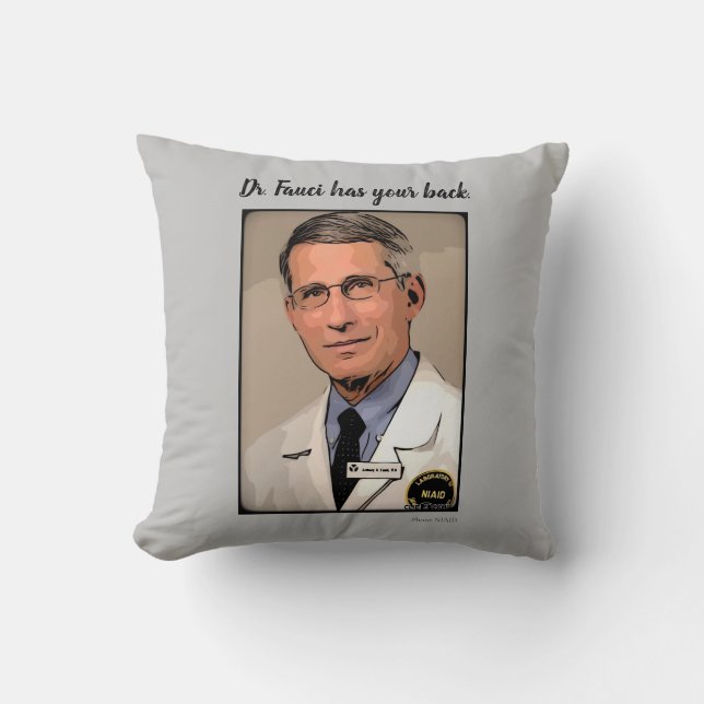 Cojín Decorativo Dr. Fauci (Anverso)