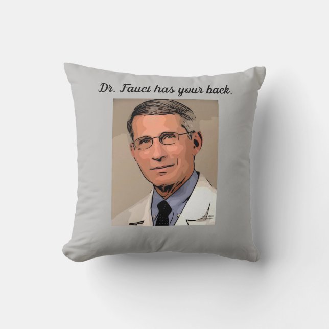 Cojín Decorativo Dr. Fauci (Anverso)