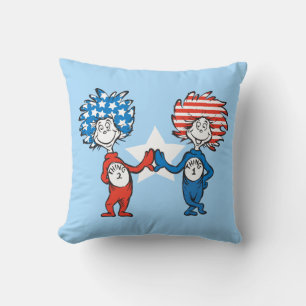 Cojín Decorativo Dr. Seuss   Cosa Uno Cosa Dos Gráfico Patriótico