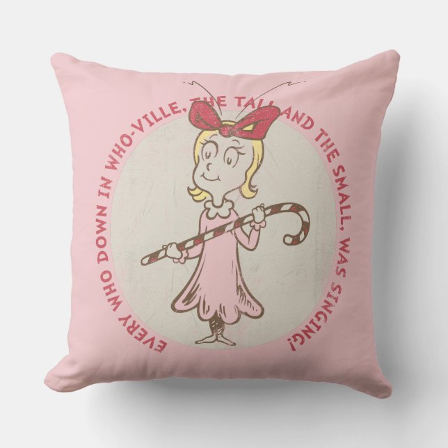 Cojín Decorativo Dr. Seuss | Grinch | Cindy-Lou Who - Cute Cuot (Anverso)